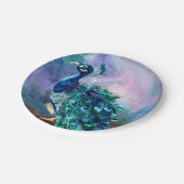 見事な孔雀II ペーパープレート (アングル)