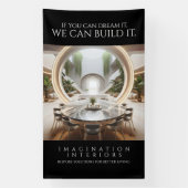 見事な建築内装 大理石の天板 横断幕 (縦)