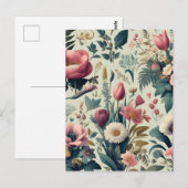 見事な春の花の植物パターンを発見 ポストカード (正面/裏面)