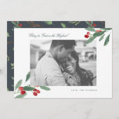 見事な果実の水彩画の編集可能休日の写真 シーズンカード (正面/裏面)