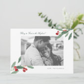 見事な果実の水彩画の編集可能休日の写真 シーズンカード (スタンド正面)