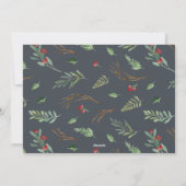 見事な果実の水彩画の編集可能休日の写真 シーズンカード (裏面)