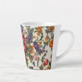 見事な洗練された赤い花と繊細な花 カフェラテマグ (右)