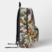 見事な洗練された赤い花と繊細な花 プリントバックパック (左)