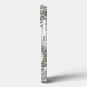 見事な白のメタリック手書きモノグラム Case-Mate iPhoneケース (裏面 / 左)