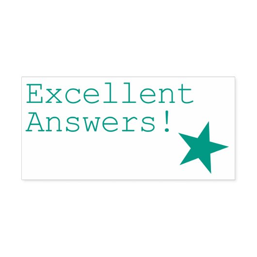 「見事な答え!」 グレーディング用ゴム印 セルフインキングスタンプ (デザイン)