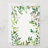 見事な緑の草木は|のベビーシャワーの招待状を包みます 招待状 (裏面)