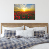 見事な赤いケシ キャンバスプリント (インサイチュ (寝室))
