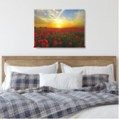 見事な赤いケシ キャンバスプリント (インサイチュ (寝室))