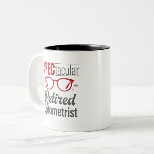 見事な退職した眼検眼法 ツートーンマグカップ (正面左)