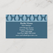 見事な雨滴の名刺、鮮やかな青 名刺 (裏面)