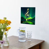 見事な音楽愛好家の名言アート オーロラ  箔ポスター (レイダウン (キッチン))