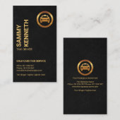 見事な黒の金ゴールドタグランジクシーのロゴタクシー運転手 名刺 (正面/裏面)