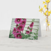 見事なHollyhocks カード (黄色い花)