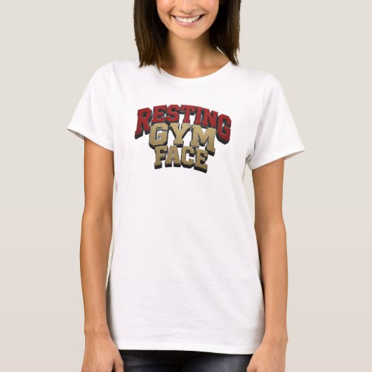 見事なRESTING GYM FACE オリジナルデザイン Tシャツ (正面)