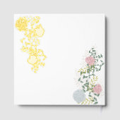 見事に栄結婚えた金ゴールド付きのゲストブック ゲストブック (裏面)