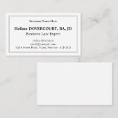 見伝統的回す、法的プロフェッショナル名刺 名刺 (正面/裏面)