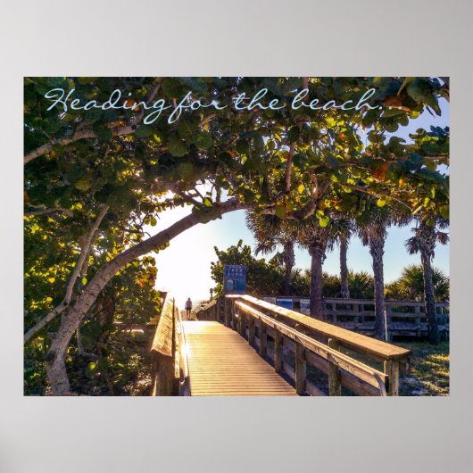 見出しビーチプリント ポスター (正面)