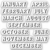 見出し空白の月次ヘッダー・スクリプトBujoプランナー シール (正面)