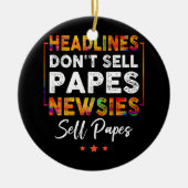 見出しDon_t紙を販売ニュージー紙を販売Papes Quot セラミックオーナメント (正面)