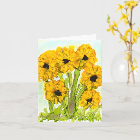 見守り続ける君へ カード (黄色い花)