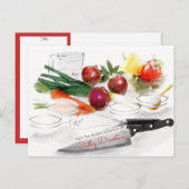 見店プレースフードキッチン料理レシピカード ポストカード (正面/裏面)