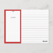 見店プレースフードキッチン料理レシピカード ポストカード (裏面)