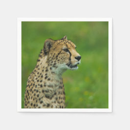 見張り台でチーター スタンダードカクテルナプキン