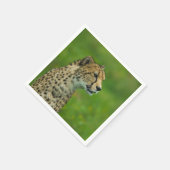 見張り台でチーター スタンダードカクテルナプキン (角)