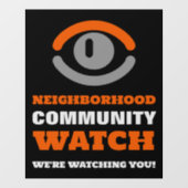 見張り番の目、近所の警告腕時計 ウィンドウサイン (シート)