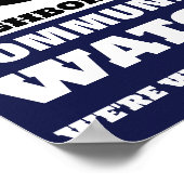 見張り番の目、近所の警告腕時計 ポスター (角)