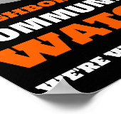 見張り番の目、近所の警告腕時計 ポスター (角)