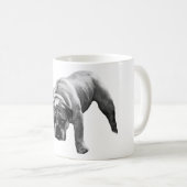 見張るブルドッグと始める朝 コーヒーマグカップ (正面右)