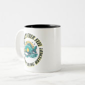 見感じたか？黄色い魚 ツートーンマグカップ (正面左)