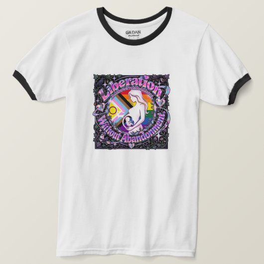 見捨てない解放 Tシャツ (デザイン正面)