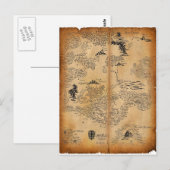 見捨てられた大陸の地図 ポストカード (正面/裏面)