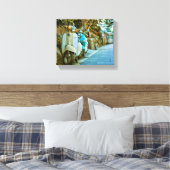 見最高のかけのクラシック車の有名なクラシック車 キャンバスプリント (インサイチュ (寝室))