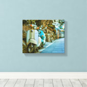 見最高のかけのクラシック車の有名なクラシック車 キャンバスプリント (インサイチュ (ウッドフロア))