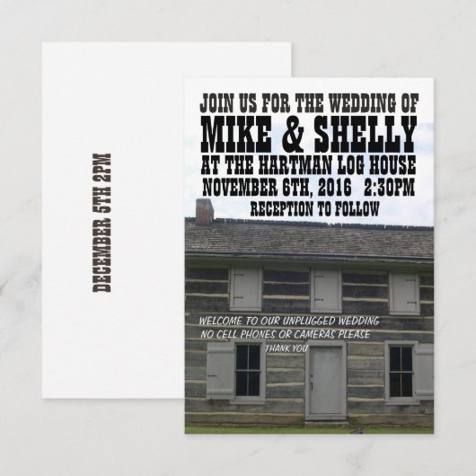 見本 招待状 (正面/裏面)