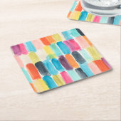 見本Iを切り替え スクエアペーパーコースター (アングル)