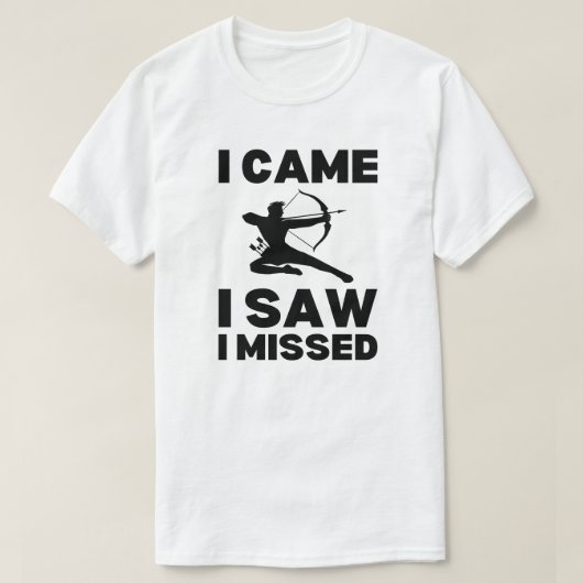 見来た恋しく思 | アーチェリーことわざ Tシャツ (デザイン正面)