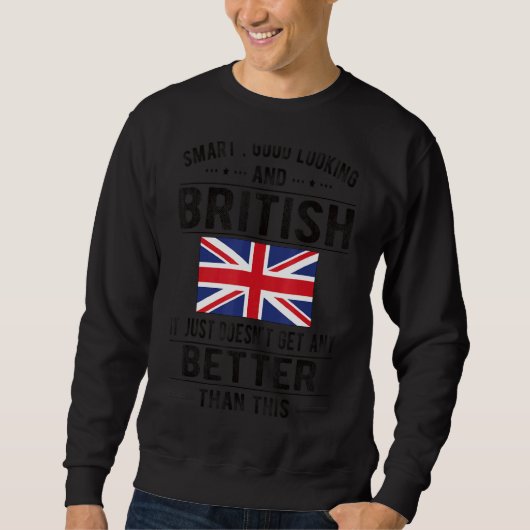 見栄えのよいイギリス素晴らし国旗イギリスBritish Ro スウェットシャツ (正面)