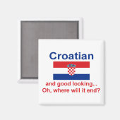 見栄えの良いクロアチア語 マグネット (正面/裏面)