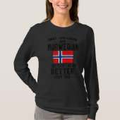 見栄えの良いノルウェー国旗ノルウェーのルーツ Tシャツ (正面)