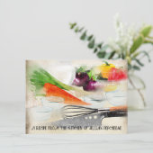 見瀬園プレースフード準備料理ディナーレシピカード 招待状 (スタンド正面)