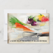 見瀬園プレースフード準備料理ディナーレシピカード 招待状 (正面)