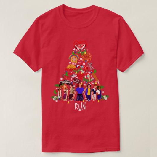 見知らぬクリスマスツリー Tシャツ (デザイン正面)