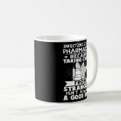 見知らぬ人からの感染症薬剤師キャンディー コーヒーマグカップ (正面右)