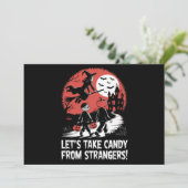 見知らぬ人からキャンディを奪う面白いハロウィン 招待状 (スタンド正面)