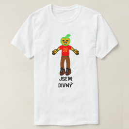 見知らぬ人とチェコ文字のjsem divny tシャツ